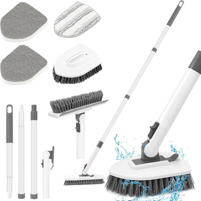 4 Zoll Wannen- und Fliesenschrubber Badreiniger Dusche Reinigungsbürste, 52 Zoll abnehmbar