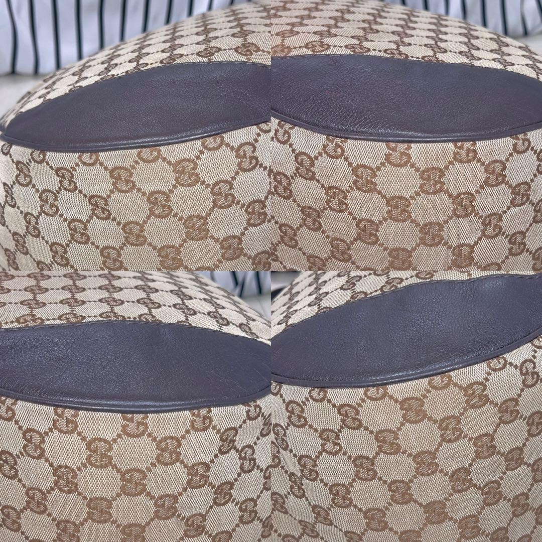 GUCCI GG Pattern Tote Bag A4 Storage Leather Gold Hardware Excellent Condition thumbnail 7