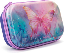 ZIPIT 3D Pencil Case for Girls, Lenticular School Pencil Box, Butterflies