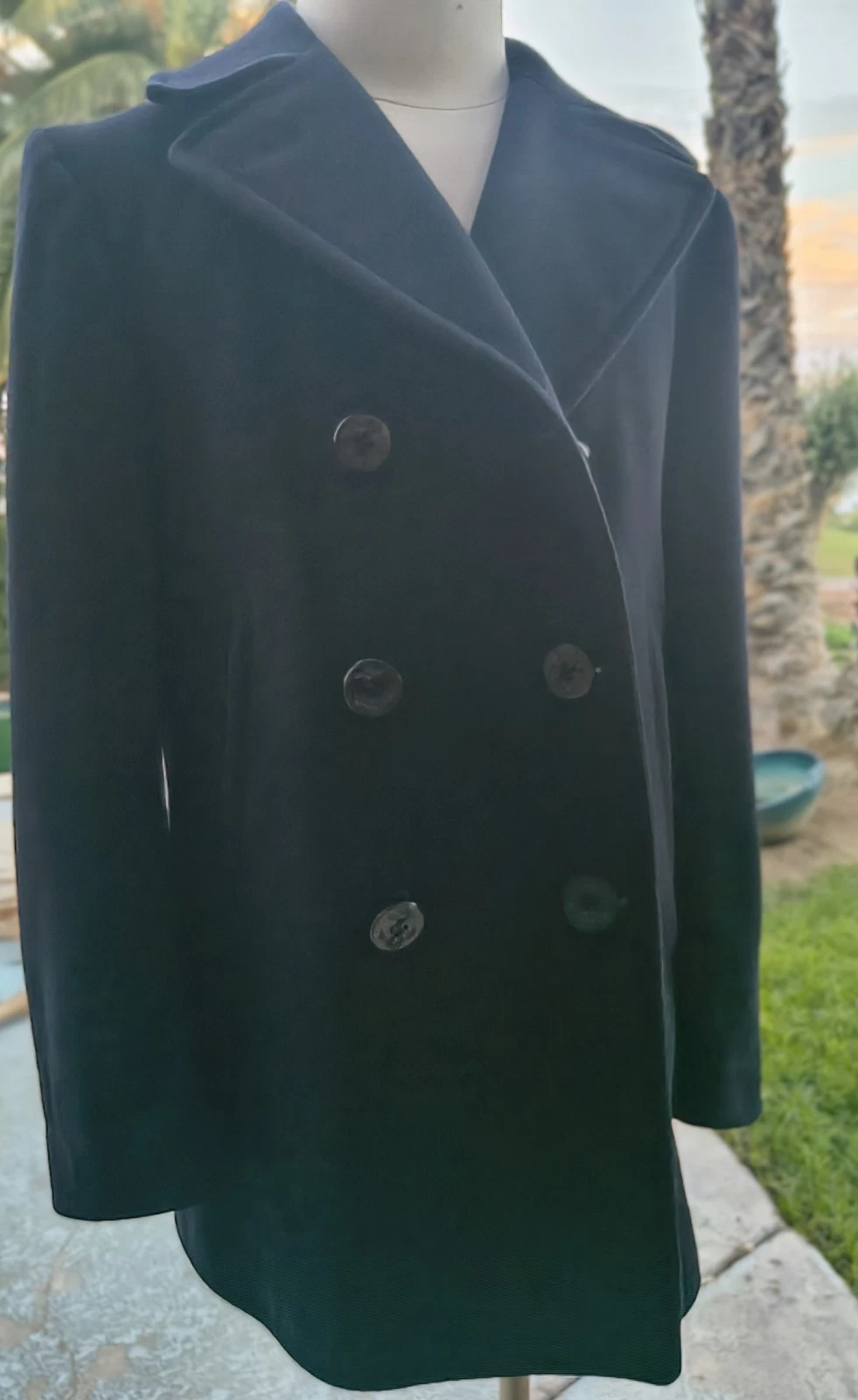 Peacoat Naval Clothing Depot Black Wool 42R, Superb Condition - product detail image 3