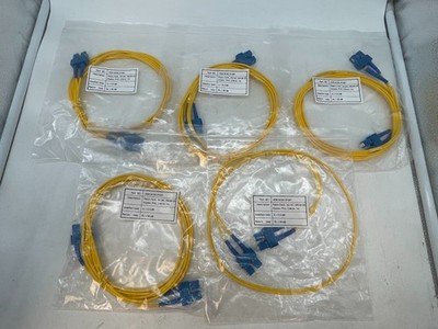 LOT OF 5 1M SC/SC Singlemode Duplex Fiber Optic Cable VEM-SCSC-01201 FREE S/H