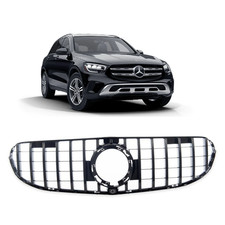 MERCEDES GLC X253 C253 2019-2023 FRONT GRILLE PANAMERICANA GT STYLE GLOSS BLACK
