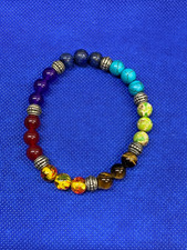 Multiple Colored Stone Beads Bracelet Stretchy