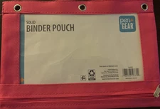 Pen + Gear Brand: Pencil Pouch 3 Ring, Zipper Pencil Pouch Case Binder, Hot Pink