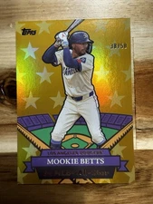 2025 Topps Archives Mookie Betts All-Star Gold Foilboard #'d /50 Dodgers
