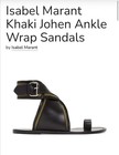 Isabel Marant Johen Ankle Wrap Leather + Canvas Sandals Brown / Black 39 — photo 8