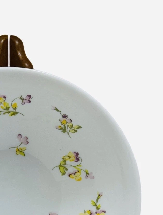 Martha Stewart Tazón de cereal sopa diaria 6,5” pensamientos lote de 3 hechos a mano Francia usados en excelente estado Foto 3 de 4