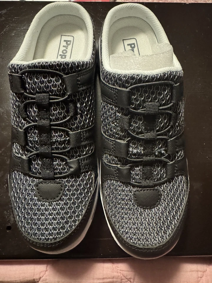 Propet Travelactiv Slide Mule Mujer Negro Tenis Informales Zapatos WAT011M-BLK Foto 3 de 4