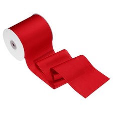 Double Faced Satin Ribbon 4 Inch x 25 Yard, Red - Satin Ribbon