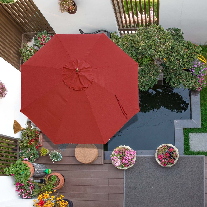 Yescom 13Ft 8 Rib Patio Umbrella Replacement Cover Canopy Outdoor Market Yard