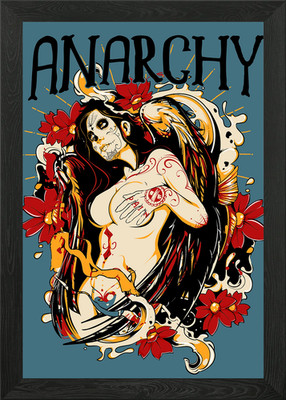 The Anarchy Angel Framed Wall Art Poster Canvas Print Picture