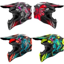Motorrad Offroad Helm - Airoh Wraaap Cyber Crosshelm MX Motocross