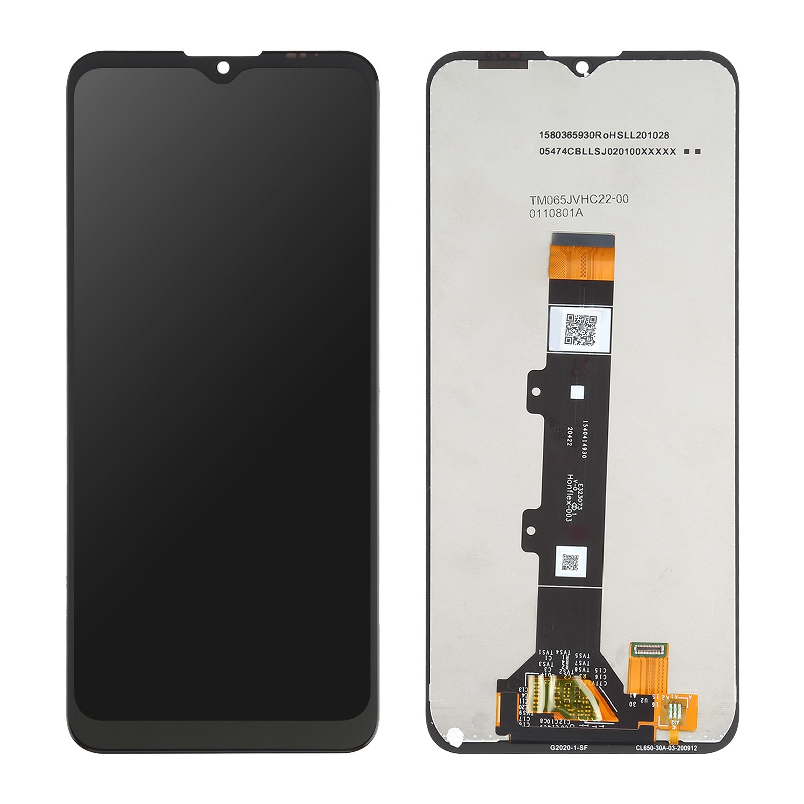 Écran Moto G30 Noir Clappio Vitre Tactile Bloc LCD de Rechange