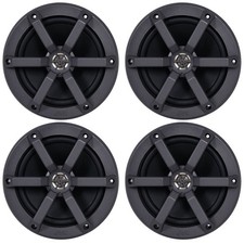 JVC CSMS620 6.5" 100 Watt Max Marine 2-Way Black Audio Speakers Qty 4 
