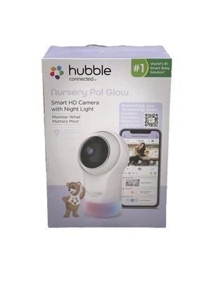 Hubble Connected Nursery Pal Glow, Smart HD Baby Monitor Camera W/ Night Light