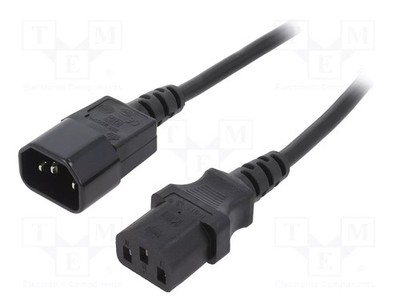 Kabel PVC IEC C13 weiblich,IEC C14 männlich 16A 3x1mm2