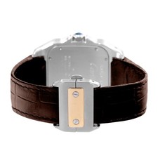 Cartier Santos 100 W20072X7 2656 38mm White Steel 18k Yellow Gold Mens Watch 7