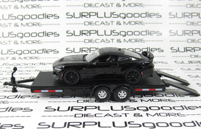 Greenlight LOOSE Track Day: Black 2024 FORD MUSTANG GT 5650 Gen 7 w/Car Trailer