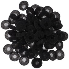 100Pcs Reusable Earbud Covers Black Soft Sponge Earphone Cushion Replacement