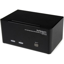 StarTech 2 Port Triple Monitor DVI USB KVM Switch with Audio  USB 2.0 Hub