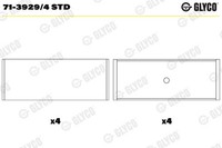 Glyco 71-3929/4 STD Hauptlager FüR Audi, Audi (Faw), Ford, Seat, Skoda, Vw, VW