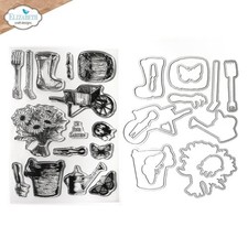 Elizabeth Craft Designs Clear Stamp  Die Set Garden Of Love