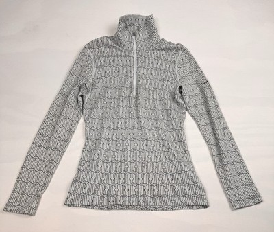 Icebreaker Merino 260 Vertex Long Sleeve 1/4 Zip Base Layer Gray Black Women s S