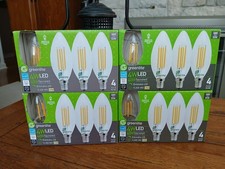 Lot Of 4 4 PACKS- 16 TOTAL BULBS Greenlite 4W LED/40W Equivalent Dimmable