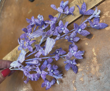 vintage velvet silk 1940s millinery flower made in Japan 1 spray amethyst