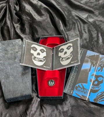 Misfits coffin 4CD box set with Fiend Club badge and signed sticker by J.O