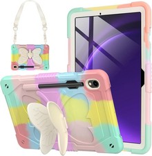 Cute Butterfly Case with Stand for Samsung Galaxy Tab S10 Lite 10.9"/S9 11" Pink
