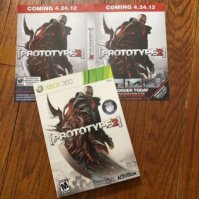 Prototype 2 (Xbox 360, 2012) Sealed W/ RARE GameStop Promo Jacket Art Display