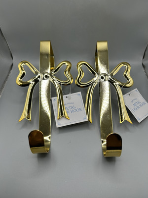 Target Bullseye Playground GOLD BOW Over The Door Hooks Set Coquette 2025  NEW