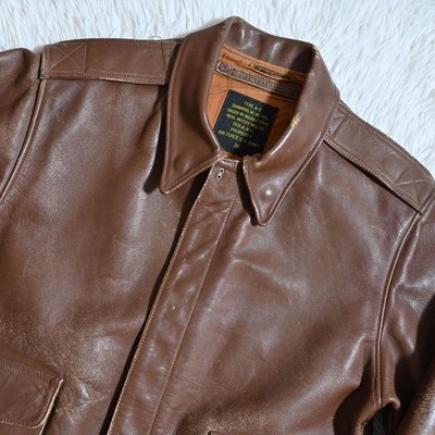 Vintage Real McCoy's A-2 Flight Jacket, Isola, Horsehide Leather