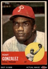 1963 Topps #32 Tony Gonzalez Phillies 3 - VG