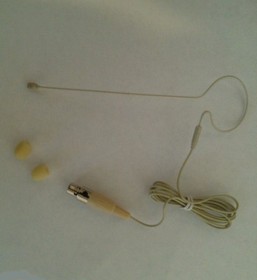 Tan Earset Mic w/TA4F Mini XLR 4  pin For Shure  Wireless System BLX SLX