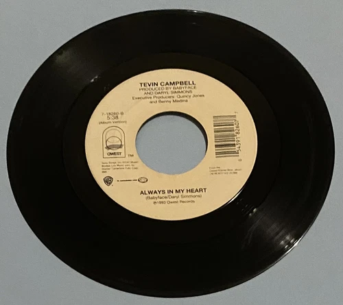 Tevin Campbell  “ Always In My Heart / Always In My Heart “ 45 Vinyl Record