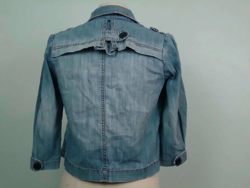 Chaqueta vaquera para mujer Dollhouse azul de doble botonadura mezcla de algodón talla S Foto 2 de 4
