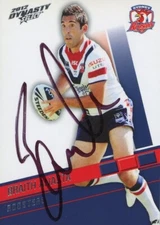 Signed 2012 Sydney Roosters NRL Select Dynasty Card - Braith Anasta