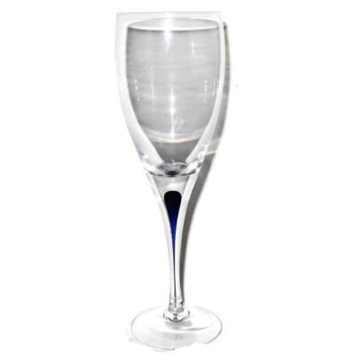 Orrefors INTERMEZZO BLUE White Wine Glass, 8'' Tall Blue Stem