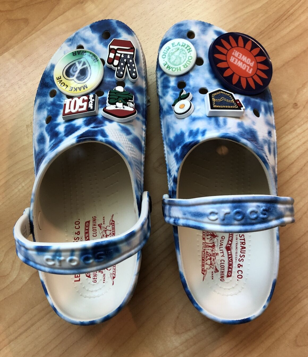 Crocs Classic x Levi's Tie-Dye Stucco Blue Red Clog 208918-160