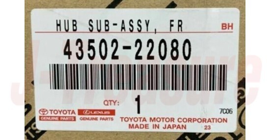 LEXUS IS300 GXE10 JCE10 01-05 Genuine Front Axle Hub Sub-Assy