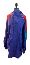 Eddie Bauer Vintage Mens Sz Large 1/2 Zip Color Block Pullover Jacket