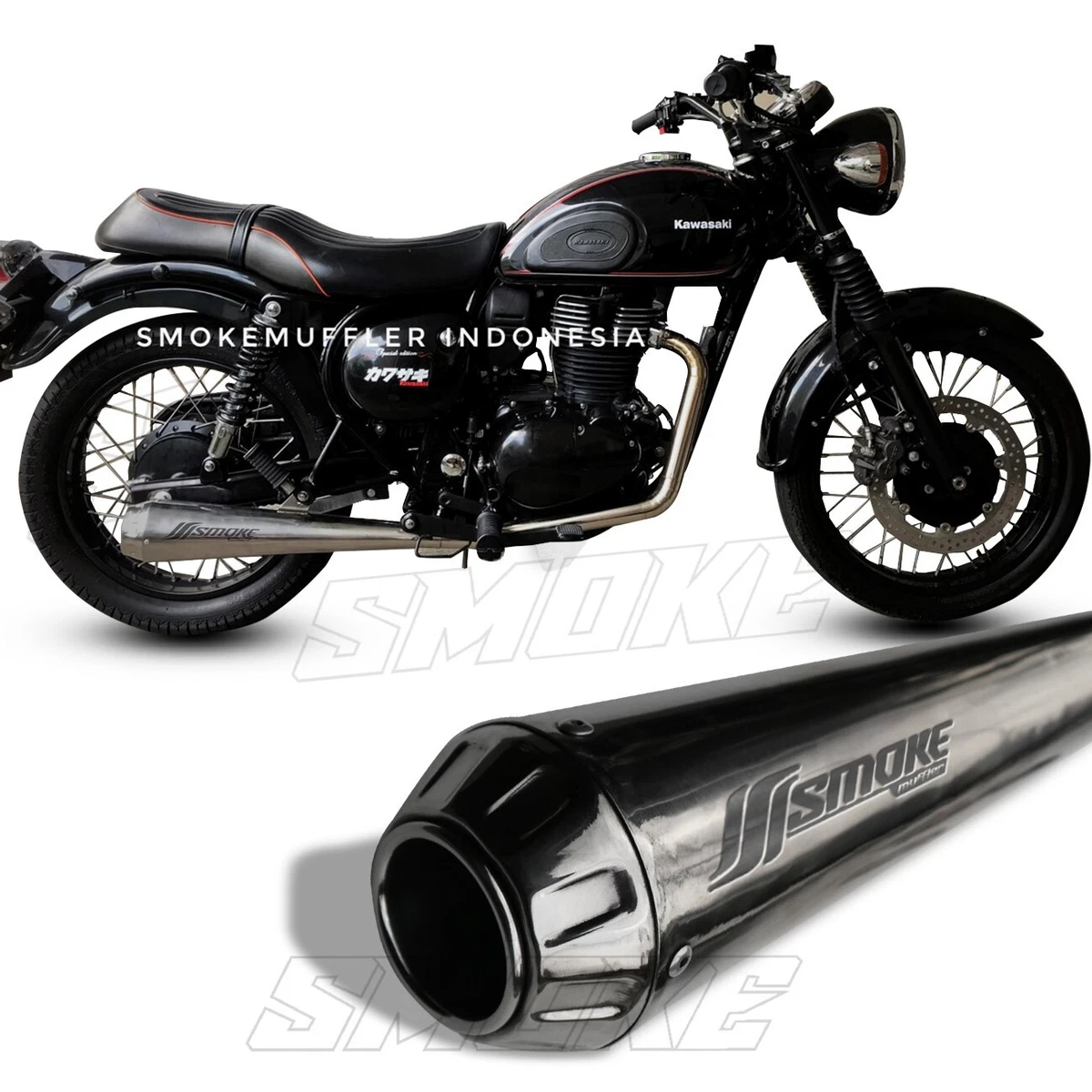Kawasaki W250 Eliminator 250 aftermarket exhaust Custom Full