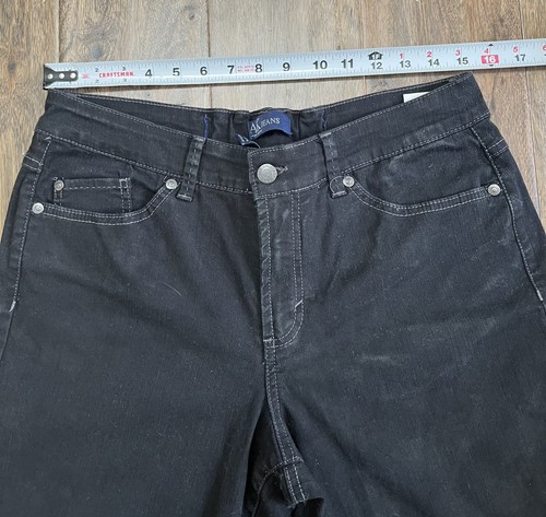Anne Klein Jeans Womens Size 12 Black Capri Denim Jeans Comfort Outdoors Ladies - Picture 13 of 13