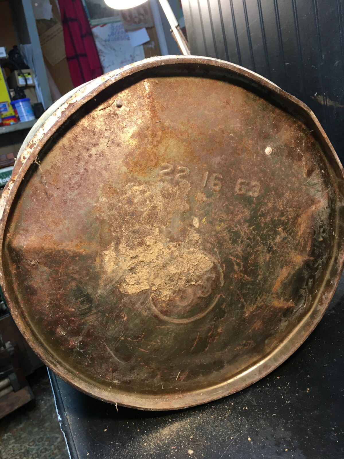 Vintage 60s Texaco Oil 16 Gallon Drum Barrel w/Lid Gas Oil Grease Trash