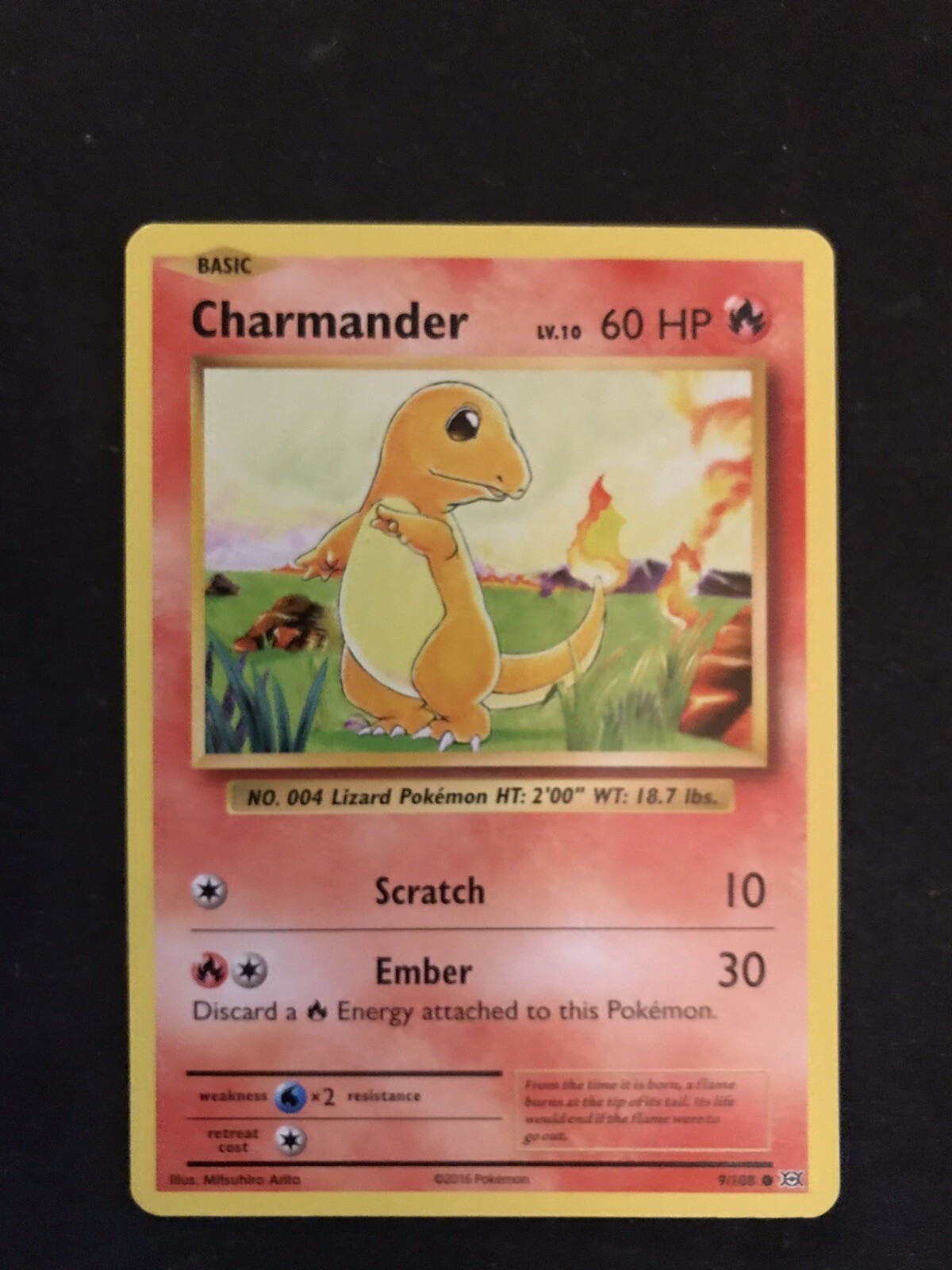 Charmander 9/108 - Evolutions - Common - Pokemon Card TCG - LP
