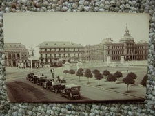 RPPC-PRETORIA SOUTH AFRICA-CHURCH SQUARE-BANK-GRAND HOTEL-TRAM-AUTOS-REAL PHOTO