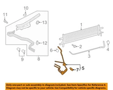 FORD OEM 17-22 F-250 Super Duty Cooling Trans Oil Cooler-Outlet Tube HC3Z7R081E