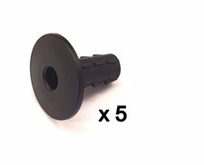 Plastic Hole Tidy Wall Grommet Cover Single Coax Aerial Cable Entry BLACK x 5